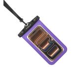 SPLASHBAG26 - Custodia impermeabile per smartphone fino a 7", design trasparente, chiusura ermetica, laccio a collo incluso