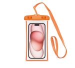 SPLASHBAG24 - Custodia impermeabile per smartphone fino a 7", design trasparente, chiusura ermetica, laccio a collo incluso, certificazione IPX8