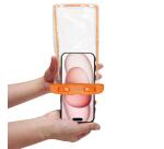 SPLASHBAG24 - Custodia impermeabile per smartphone fino a 7", design trasparente, chiusura ermetica, laccio a collo incluso, certificazione IPX8