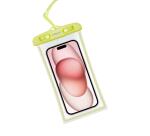 SPLASHBAG24 - Custodia impermeabile per smartphone fino a 7", design trasparente, chiusura ermetica, laccio a collo incluso