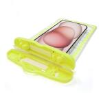 SPLASHBAG24 - Custodia impermeabile per smartphone fino a 7", design trasparente, chiusura ermetica, laccio a collo incluso