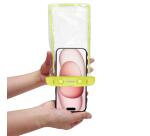 SPLASHBAG24 - Custodia impermeabile per smartphone fino a 7", design trasparente, chiusura ermetica, laccio a collo incluso