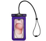SPLASHBAG24 - Custodia impermeabile per smartphone fino a 7", design trasparente, chiusura ermetica, laccio a collo incluso, certificazione IPX8