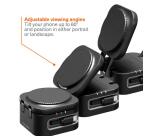 Caricabatterie wireless pieghevole 3 in 1 con cavo retrattile