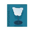 =>>MM MIRROR BUTTERFLY SHAPE BLUE