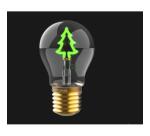 MUITOMAS - Lampada a bulbo a forma di lampadina a tema Natalizio