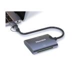 Lettore memory card SD  Micro SD USB 3.0 - Interfaccia USB-C + USB-A alluminio