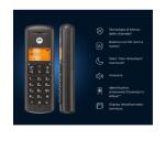 MOTOROLA CORDLESS E203 TRIO NERO