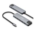 NILOX TECH - Docking station con porta USB-C, 2 porte HDMI 4K, 4 porte USB, RJ45, USB-C potenza massima 100 Watt