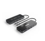 NILOX TECH - Docking USB-C 12in1,due porte HDMI 4K,una porta Displayport 4K,due porte USB 3.0,due porte USB-C,una porta USB-C PD100W,lettore SD/MICRO SD,RJ45, jack audio