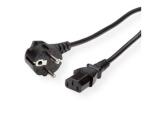 NILOX TECH - Cavo con spina di sicurezza angolata a 90° con connettore CEE 7/7 a connettore IEC C13, maschio a femmina, lunghezza cavo 3 mt