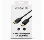 NILOX TECH - Cavo DisplayPort 1.4 20pin, maschio a maschio, risoluzione supportata fino a 8k, lunghezza cavo 2 metri, confezione retail