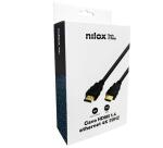 NILOX TECH - Cavo con connettore HDMI 1.4, Ethernet 4k, 30 Hz 30AWG, lunghezza cavo 5 metri, connettori maschio e maschio, Supporto Audio Return Channel (Retail pack)