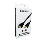 NILOX TECH - Cavo con connettore HDMI 1.4, Ethernet 4k, 30 Hz 30AWG, lunghezza cavo 2 mt, connettori maschio e maschio, Supporto Audio Return Channel (Retail pack)