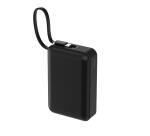 NILOX TECH - Powerbank, potenza massima 65W, capacità 20.000 mAh, cavo UB-C integrato, display LED integrato, 2 porte USB-C (1 integrata + 1 standard)
