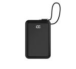 NILOX TECH - Powerbank, potenza massima 65W, capacità 20.000 mAh, cavo UB-C integrato, display LED integrato, 2 porte USB-C (1 integrata + 1 standard)