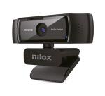 NILOX TECH - Webcam con risoluzione 1080p, supporta formati video Full HD 30 fps e 2K, autofocus, microfono, lunghezza cavo 1.5 mt, interfaccia USB, filtro Privacy