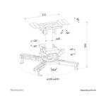 Neomounts CL25-530WH1 Supporto a soffitto beamer - alt. 25,5 cm - montaggio facile - mobilità completa