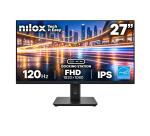 NILOX TECH - Monitor Regolabile 27" 120Hz/IPS/Docking USB-C 65W/Multimedia/Full HD/HDMI/DP/ENERGY STAR
