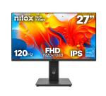 NILOX TECH - Monitor Regolabile 27" 120Hz/IPS/Multimedia/Full HD/HDMI/DP/VGA/ENERGY STAR