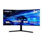 NILOX TECH Monitor Curvo Regolabile 34" 165HZ/UWQHD/1ms/2DP/2HDMI/Speaker