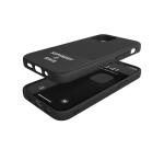 SUPERDRY - Cover in TPU+Policarbonato flessibile anti-urto con intarsiatura in tela colore nero compatibile con Apple iPhone 12 Mini