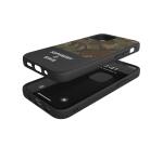SUPERDRY - Cover in TPU+Policarbonato flessibile anti-urto con intarsiatura in tela colore mimetico verde compatibile con Apple iPhone 12 Mini