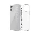 SUPERDRY - Cover trasparente con logo Superdry colore argento bordi rialzati compatibile con Apple iPhone 12 Mini