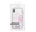 WHITE DIAMONDS - Cover semi-trasparente in TPU rigido con glitter fluttuanti nel liquido compatibile con Apple iPhone Xs/ iPhone X