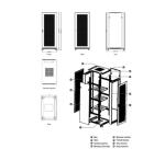 RACK A PAVIMENTO SERVER RSB IP20 19 POLLICI 32U L800XP1000  SMONTATO COLORE NERO