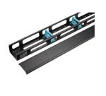 CANALA VERTICALE GESTIONE CAVI 27U CON ANELLI E COPERCHIO PER RACK RNA E RSB L800  CONFEZIONE 2 PEZZI  COLORE NERO