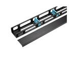 CANALA VERTICALE GESTIONE CAVI 42U CON ANELLI E COPERCHIO PER RACK RNA E RSB L800  CONFEZIONE 2 PEZZI  COLORE NERO