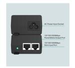PoE+ Injector Adapter  1  Gigabit PoE Port  1  Gigabit Non-PoE Port   802.3at/af Compliant