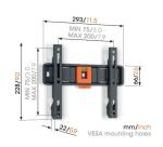 Serie QUICK - TVM 1203 Staffa TV Fisso, per TV da 19 a 50 pollici