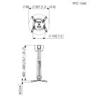 PPC 1540 PROJECTOR CEILING MOUNT WHITE