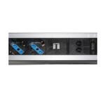 MULTIPRESA A SCOMPARSA CON 2 PORTE ALIMENTAZIONE ITA/SCHUKO, 2 PORTE USB + 1 RJ45 + 1 RJ11 + 1 HDMI FEMMINA