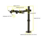 BRACCIO SUPPORTO DA TAVOLO CON MORSA A DUE SNODI PER VIDEO 13-32  FINO A 8 KG
