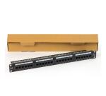 PANNELLO PATCH 19" NON SCHERMATO UTP 24 PORTE 8 POLI RJ45 PER RETI CATEGORIA 6 NERO