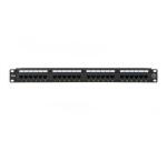 PANNELLO PATCH 19" NON SCHERMATO UTP 24 PORTE 8 POLI RJ45 PER RETI CATEGORIA 6 NERO