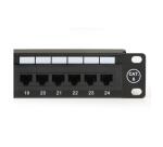 PANNELLO PATCH 19" NON SCHERMATO UTP 24 PORTE 8 POLI RJ45 PER RETI CATEGORIA 6 NERO