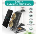 CARICATORE WIRELESS 3 IN 1  SUPPORTO DI RICARICA MAGNETICO            COMPATIBILE CON DISPOSITIVI CON RICARICA WIRELESS