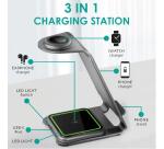 CARICATORE WIRELESS 3 IN 1  SUPPORTO DI RICARICA MAGNETICO            COMPATIBILE CON DISPOSITIVI CON RICARICA WIRELESS