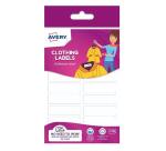 AVERY Etichette per tessuti applicabili senza ferro da stiro, resistenti alla lavatrice, scrivibili a mano, 2 fogli