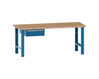 Établi Lista 27x36E - H 84 x L 150 x P 75 cm - plateau en multiplex, 1 tiroir