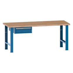 LISTA - Établi 27x36E (LxPxH) 1500x750x840mm 1 tiroir (1x150) 75kg multiplex KEY Lock Bleu clair RAL 5012