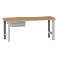 LISTA - Établi 27x36E (LxPxH) 2000x750x840mm 1 tiroir (1x150) 75kg multiplex KEY Lock Gris clair RAL 7035