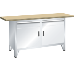 LISTA - Établi système (HxLxP) 84 x 150 x 70 cm Multiplex KEY Lock R7035