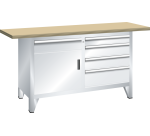 LISTA - Établi système (HxLxP) 84 x 150 x 70cm Multiplex KEY Lock R7035