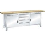 LISTA - Établi système (HxLxP) 84 x 200 x 70 cm Multiplex KEY Lock R7035