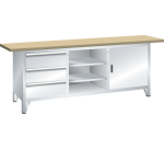 LISTA - Établi système (HxLxP) 84 x 200 x 70cm Multiplex KEY Lock R7035